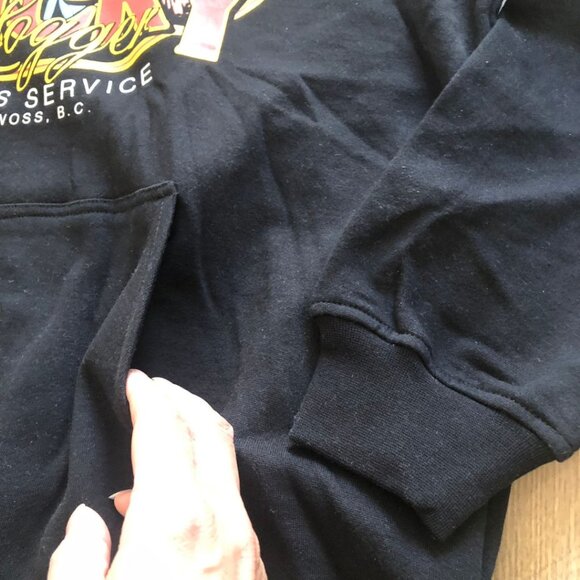 NWOT - Gildan Premium Cotton Black Lucky Logger Hoodie - Medium - Picture 8 of 16